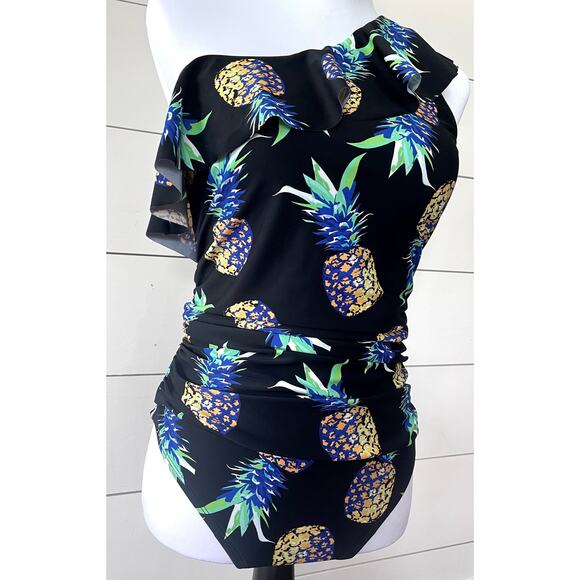Hilor Womens One Piece Swimsuits with Pineapples - Size 10 - Picture 2 of 14